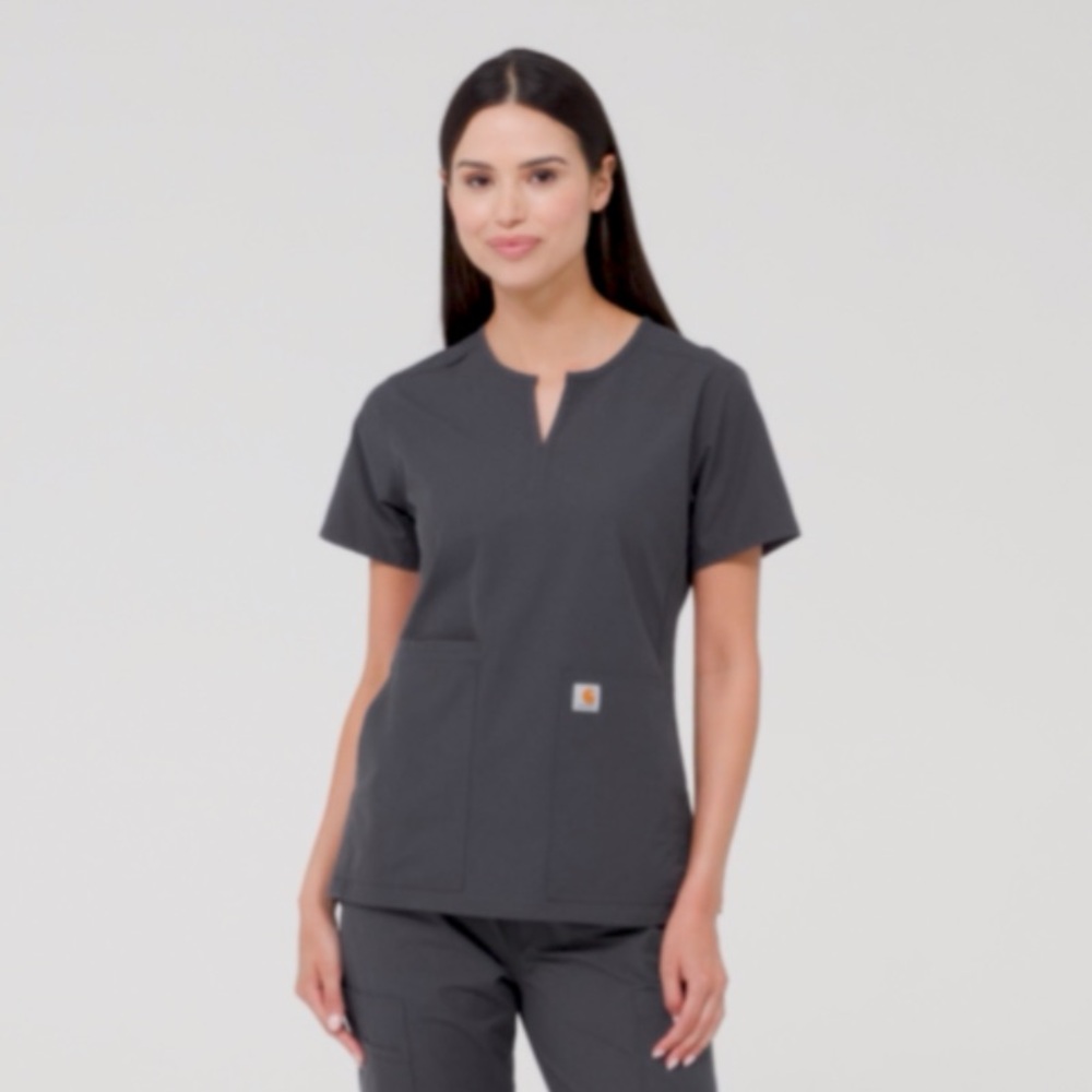 Carhartt Force Essential Notch Neck Tonic Scrub Top Size Medium